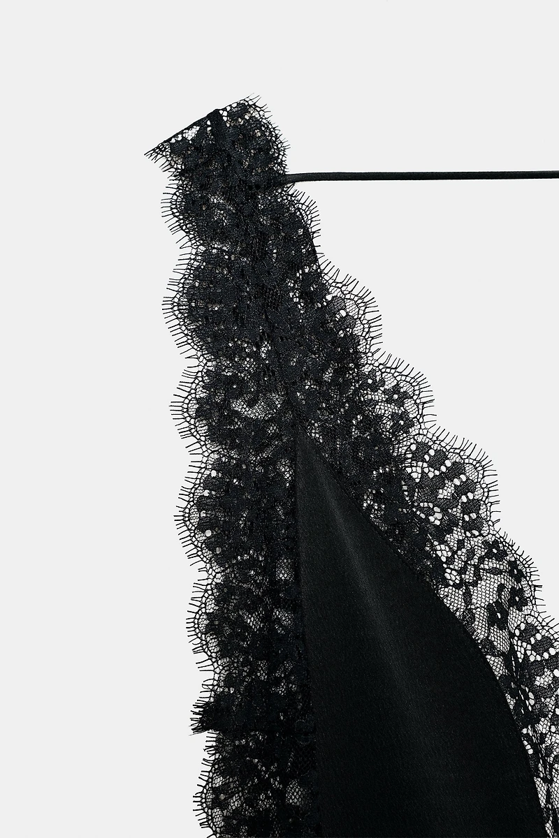 SATIN LACE DRESS ZW COLLECTION LIMITED EDITION