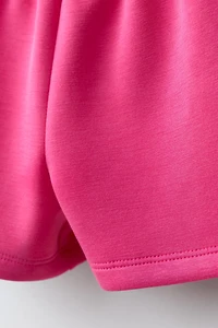 ATHLETIC EMBOSSED TEXT SHORTS
