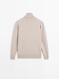Knit 100% cashmere turtleneck sweater