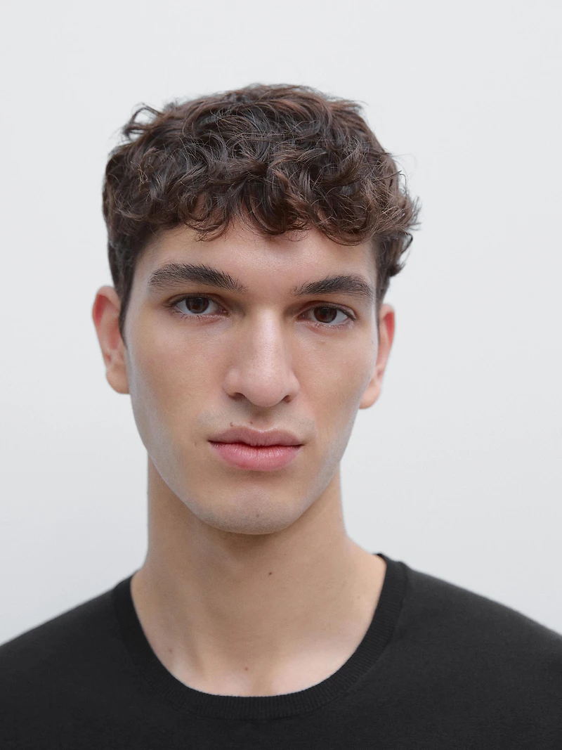 Cotton blend knit T-shirt