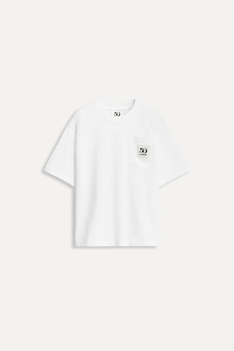 1/2-6 ANS/ T-SHIRT POCHE ÉTIQUETTE 50TH ANNIVERSARY