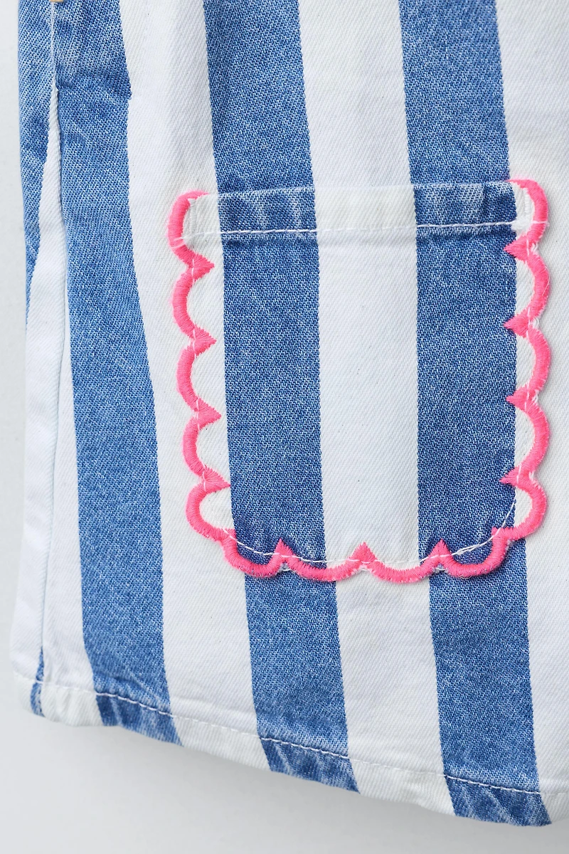 SHORT WAVY STRIPED JUMPSUIT