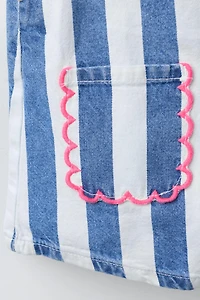 SHORT WAVY STRIPED JUMPSUIT
