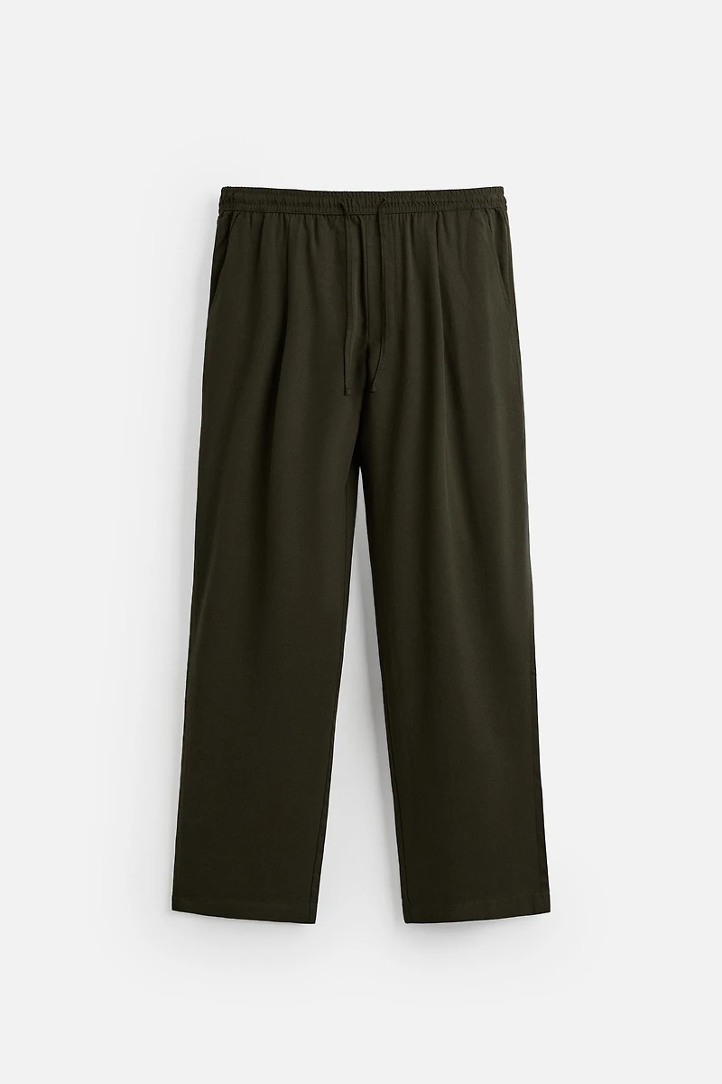 RELAXED FIT LYOCELL PANTS