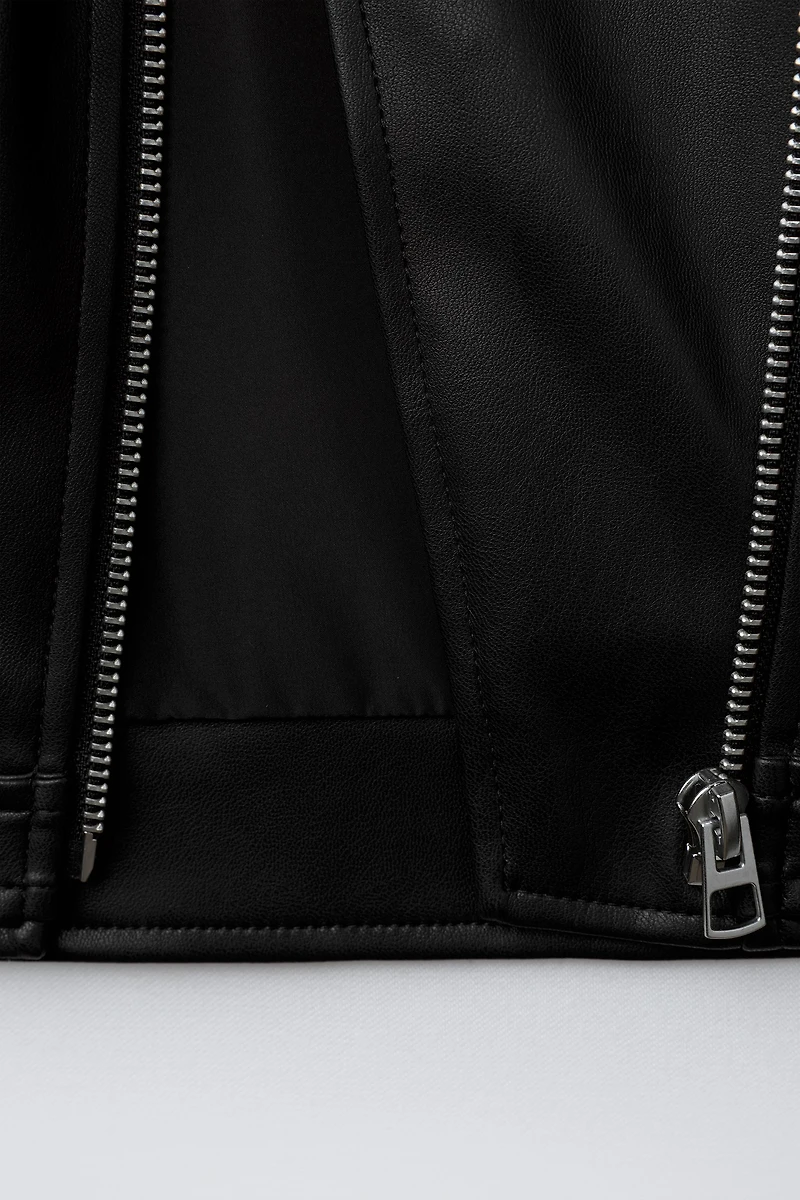 FAUX LEATHER JACKET
