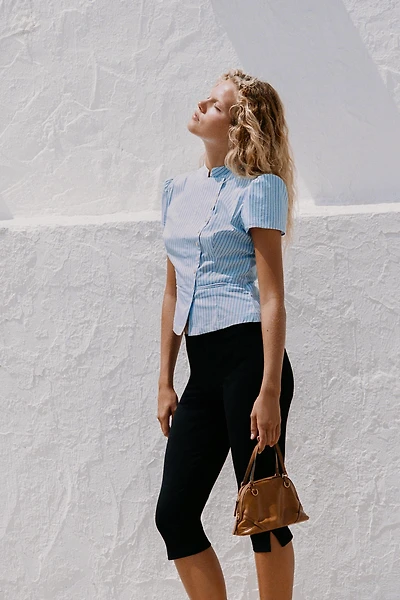 STRIPED BUTTON-UP TOP