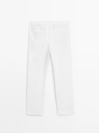 Balloon fit trousers with double darts