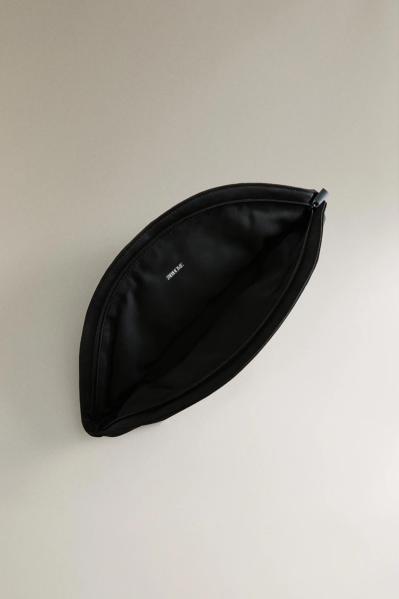 CRESCENT SATEEN MAKEUP BAG