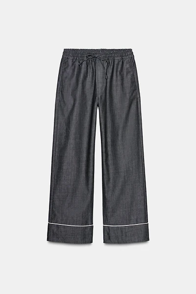 ZW COLLECTION CONTRAST TRIM PANTS