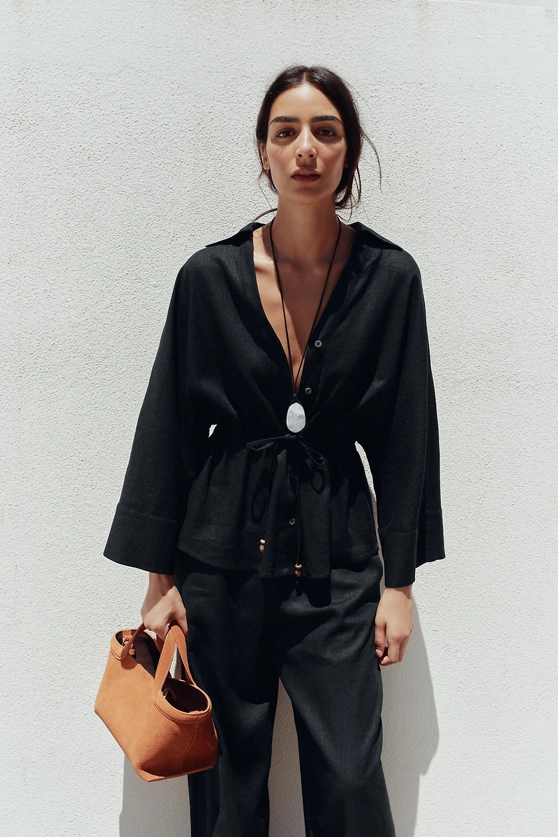 LINEN SAFARI SHIRT