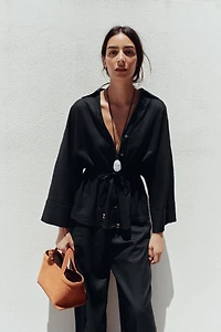 LINEN SAFARI SHIRT