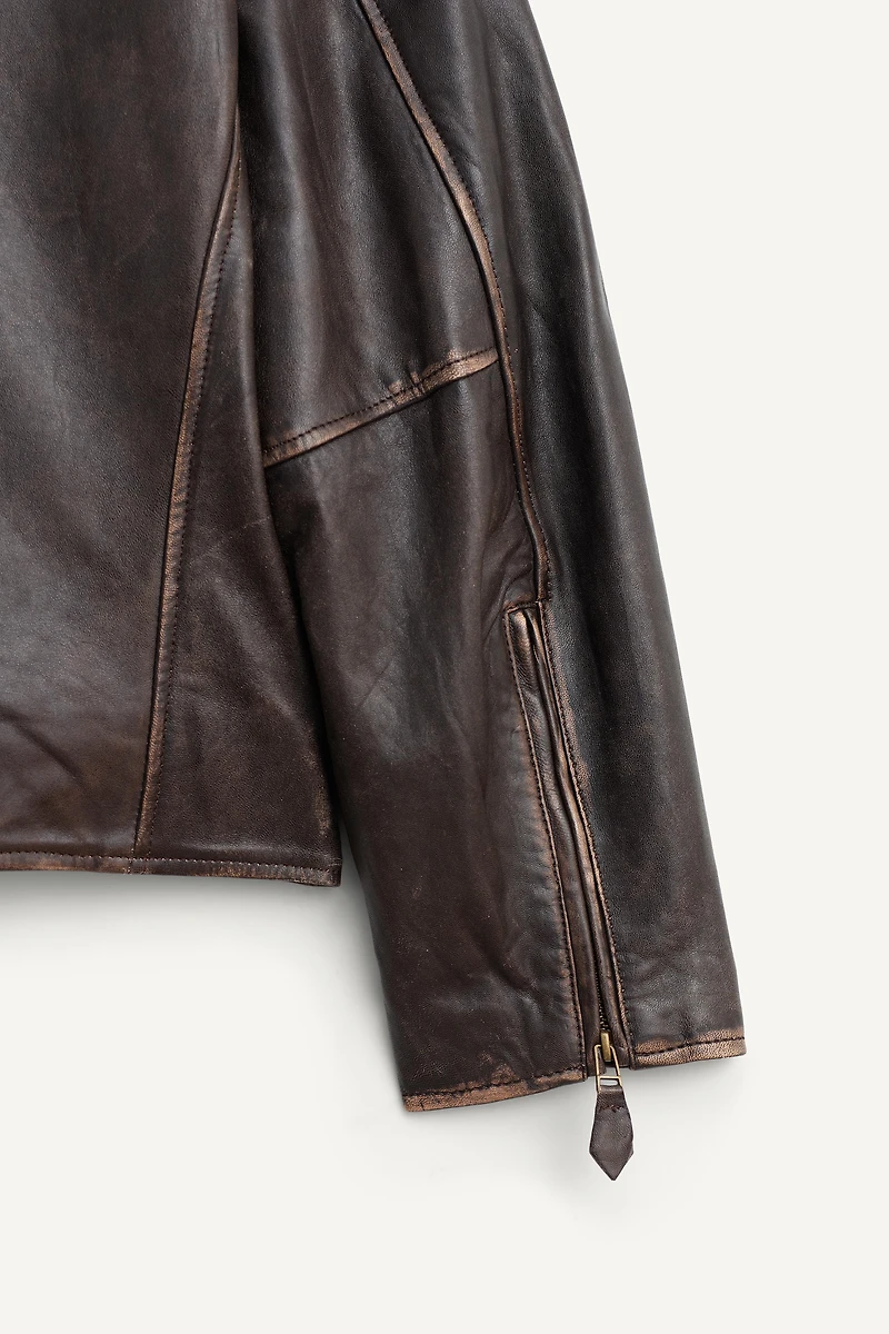 LEATHER BELTED JACKET LIMITED EDITION