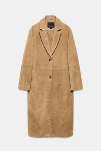MANTEAU EN CUIR DAIM 100% ZW COLLECTION LIMITED EDITION