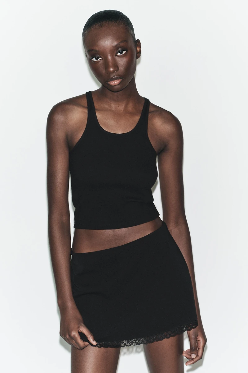 MINI JUPE STRETCH DENTELLE