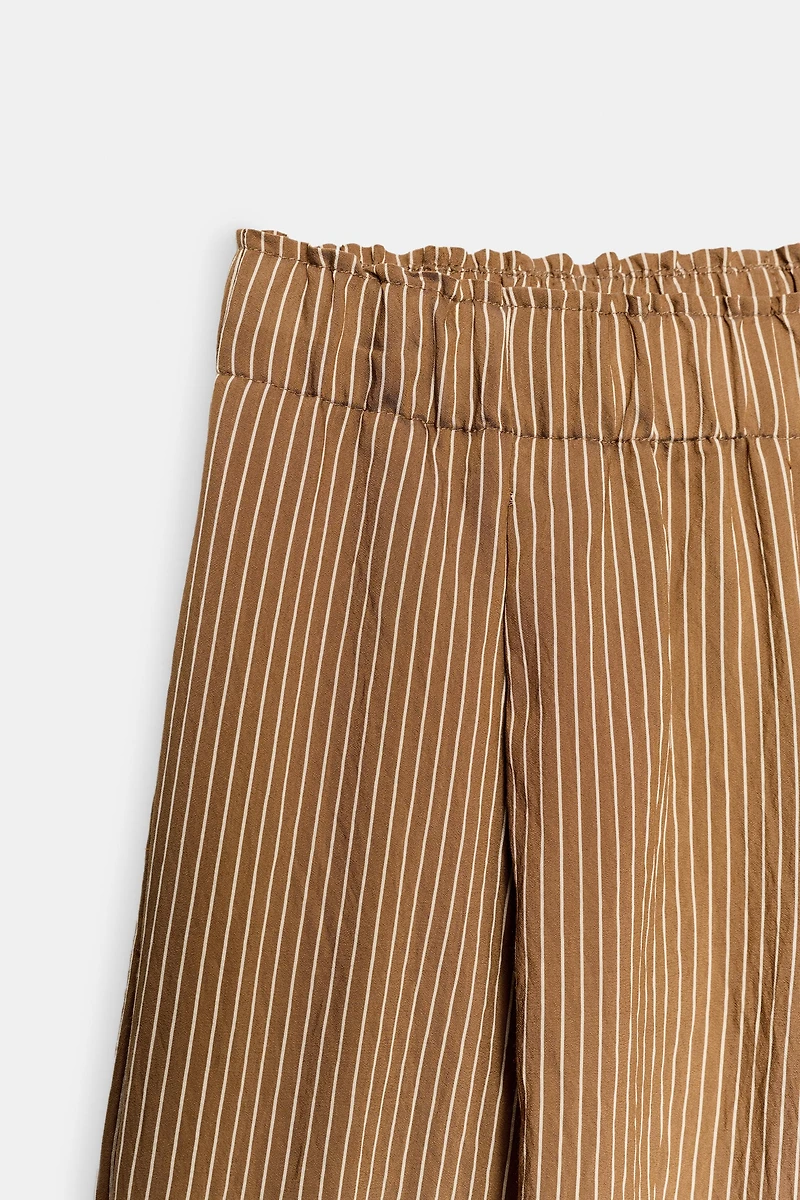 STRIPED WIDE LEG PANTS