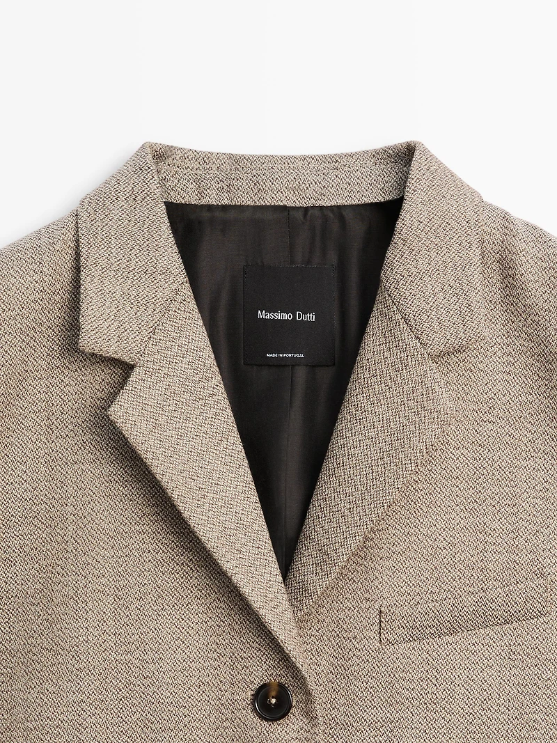 Blazer chiné 100 % laine