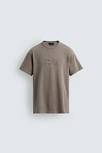 WASHED KNIT PATCH T-SHIRT