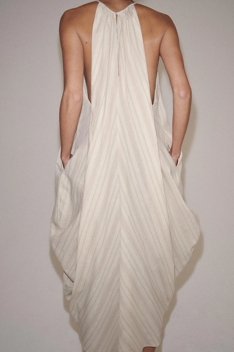 HALTER DRESS WITH LINEN ZW COLLECTION