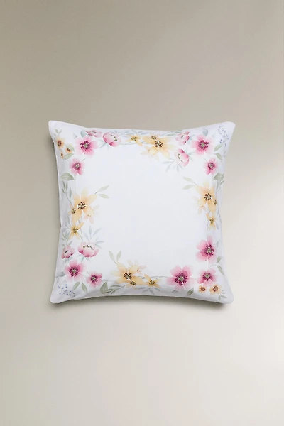 HOUSSE DE COUSSIN IMPRIMÉ FLORAL