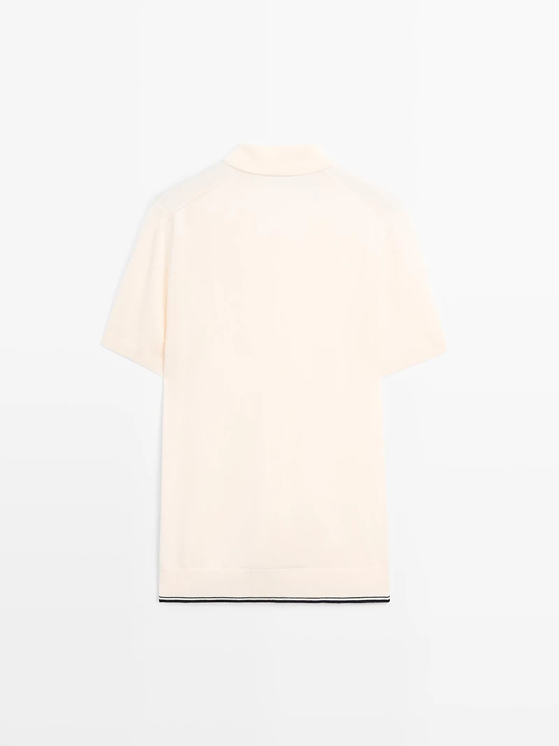 Short sleeve knit overshirt