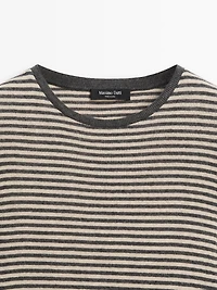 Long-sleeve cotton blend T-shirt