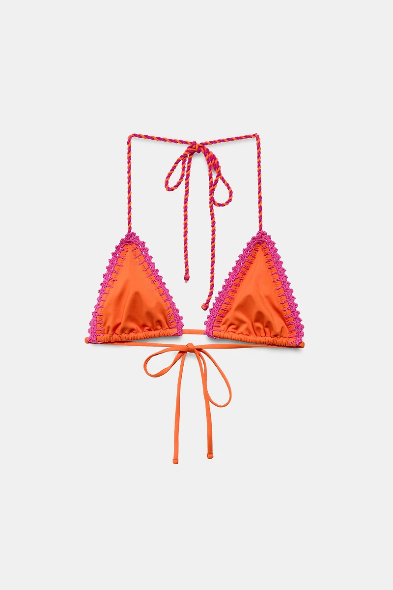 CROCHET TRIANGLE BIKINI TOP