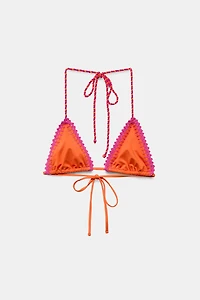 CROCHET TRIANGLE BIKINI TOP