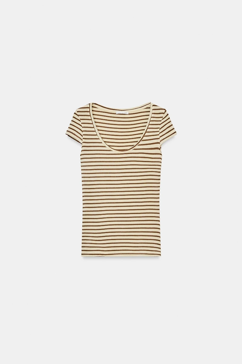 STRIPED SHORT SLEEVE T-SHIRT