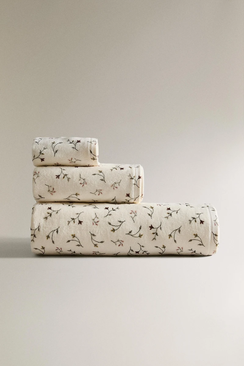 SERVIETTE DE BAIN FLEURS