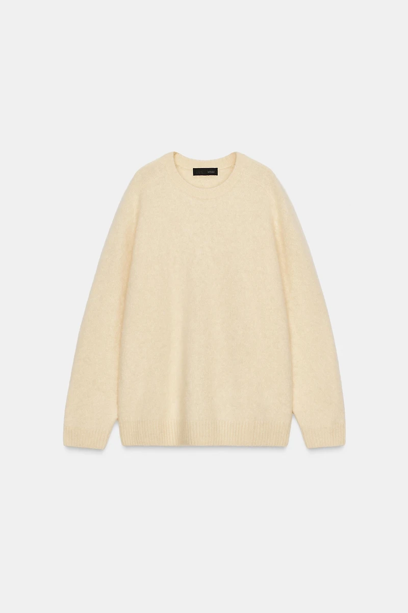 BRUSHED WOOL AND CASHMERE SWEATER