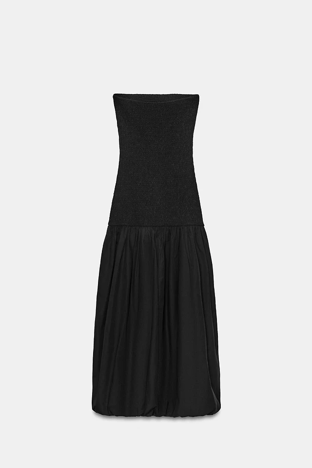 light blue midi dress formal Ma Jolie Strapless Midi Dress Blue main image 1