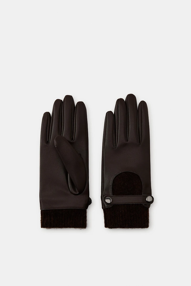 GANTS MATIÈRE SYNTHÈTIQUE ET MÉLANGE DE LAINE