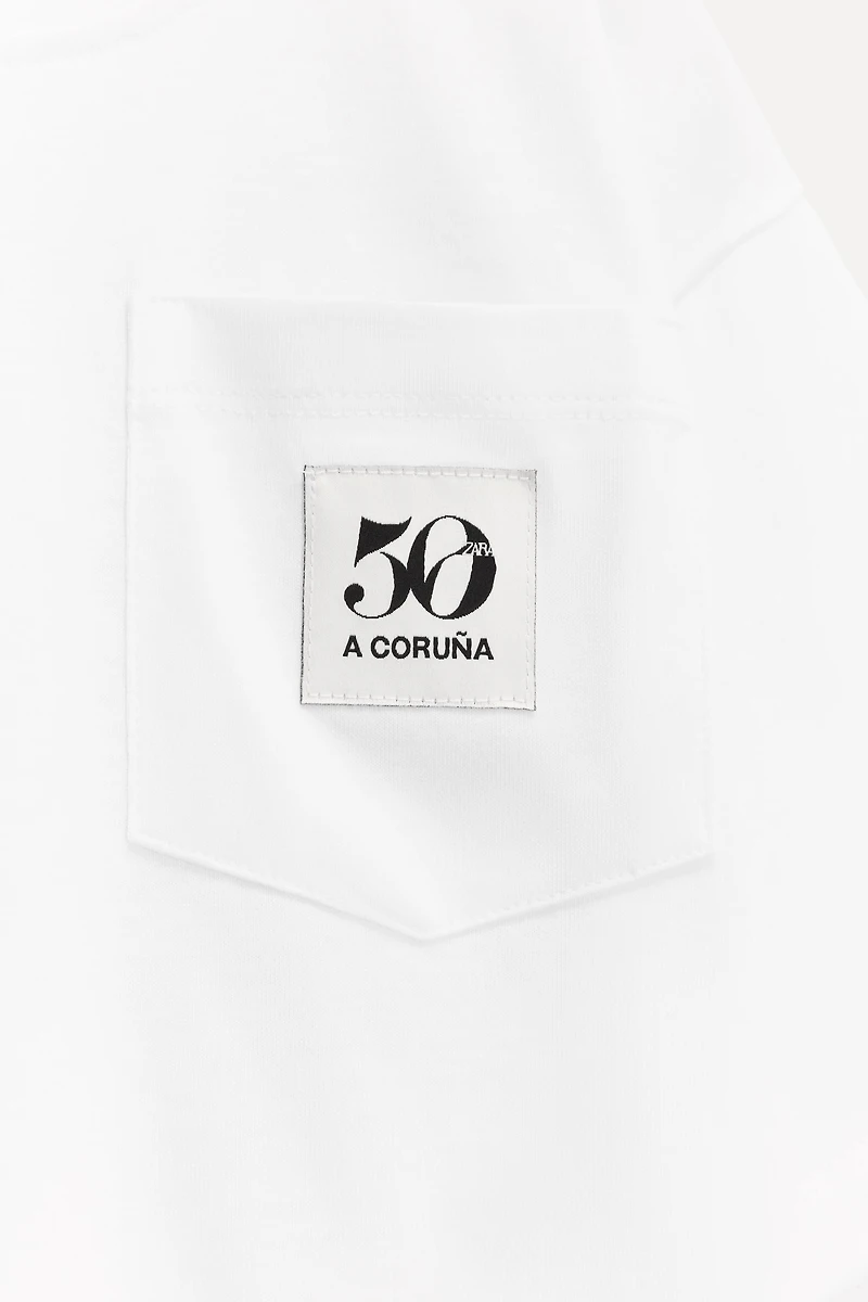 1/2-6 ANS/ T-SHIRT POCHE ÉTIQUETTE 50TH ANNIVERSARY