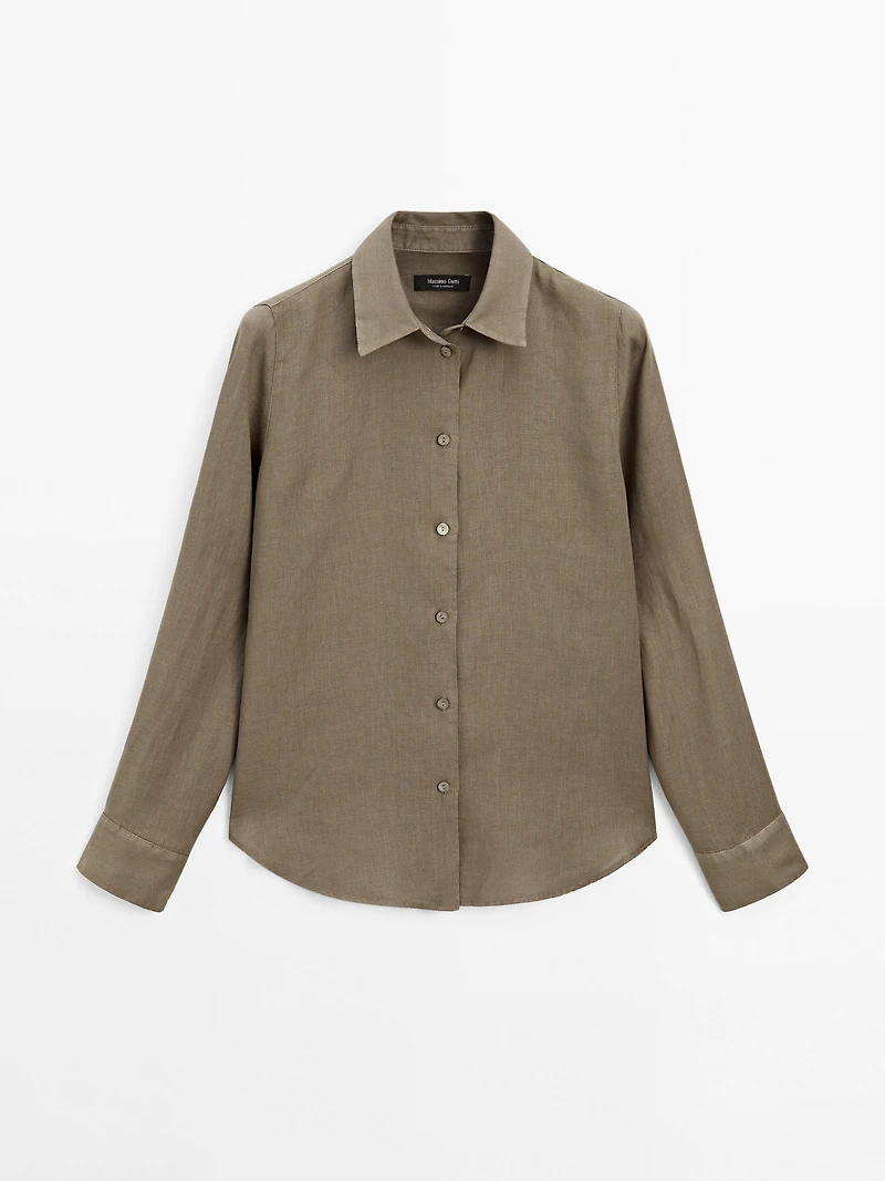 Flowing 100% linen shirt