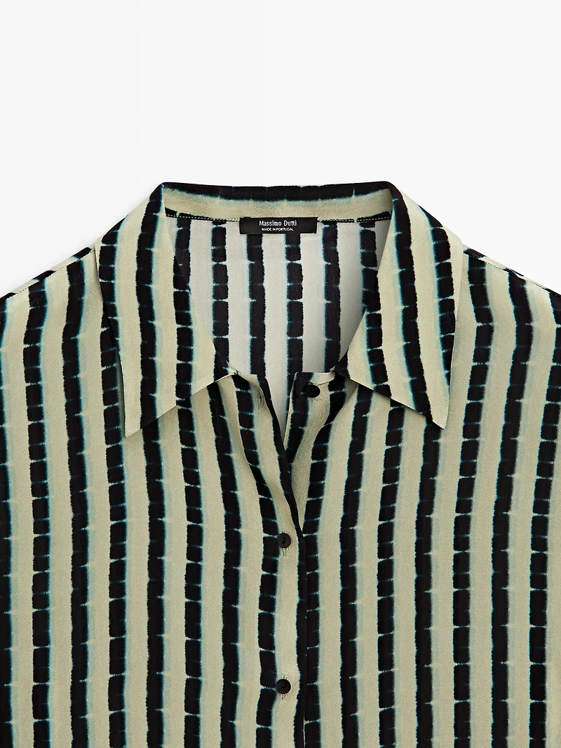 Striped flowing shirt