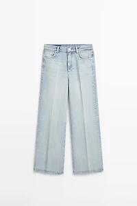 High-waist palazzo jeans