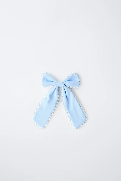 LARGE WAVY BOW HAIR TIE