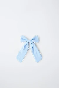 LARGE WAVY BOW HAIR TIE