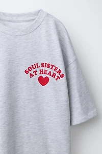 HEART PRINT T-SHIRT
