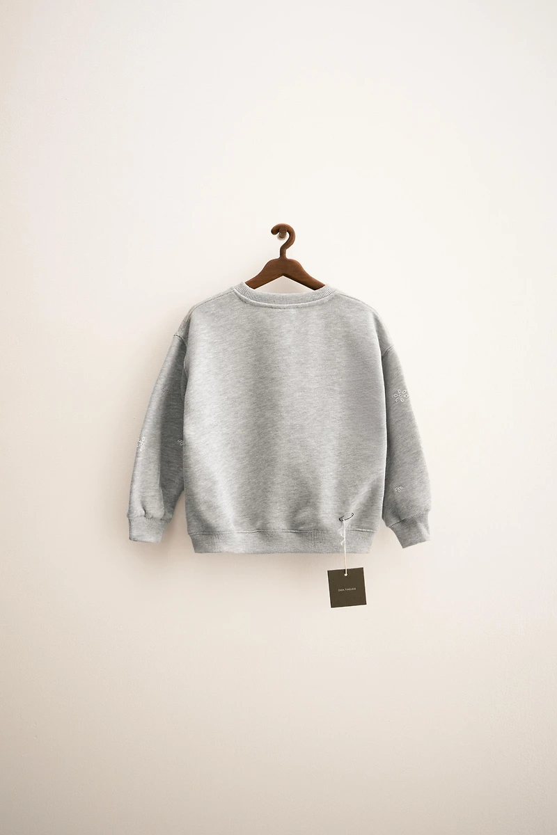 ZARA TIMELESS - SWEAT BRODÉ FLEURS