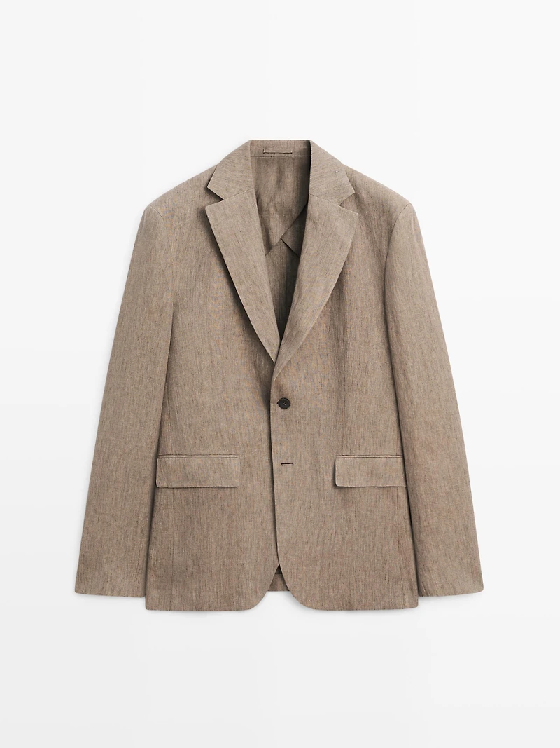100% linen suit blazer