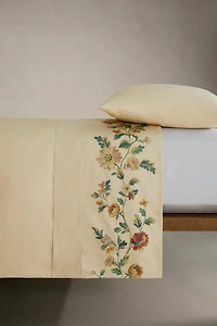 DRAP DE DESSUS SATIN IMPRIMÉ FLEURS