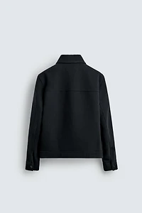 VESTE EN DRAP FERMETURE ÉCLAIR