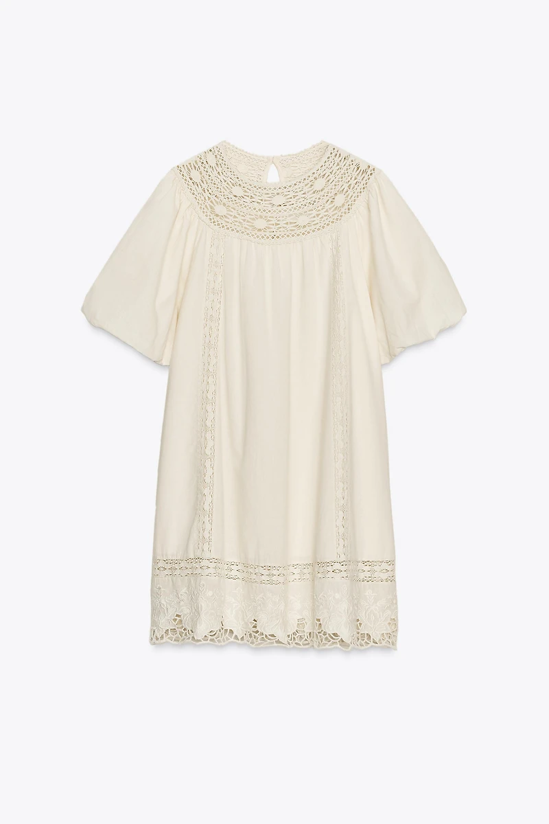 ZW COLLECTION EMBROIDERED SHORT DRESS