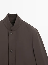Mid-length water-repellent puffer jacket