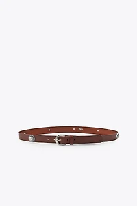 CEINTURE EN CUIR À CLOUS CŒURS