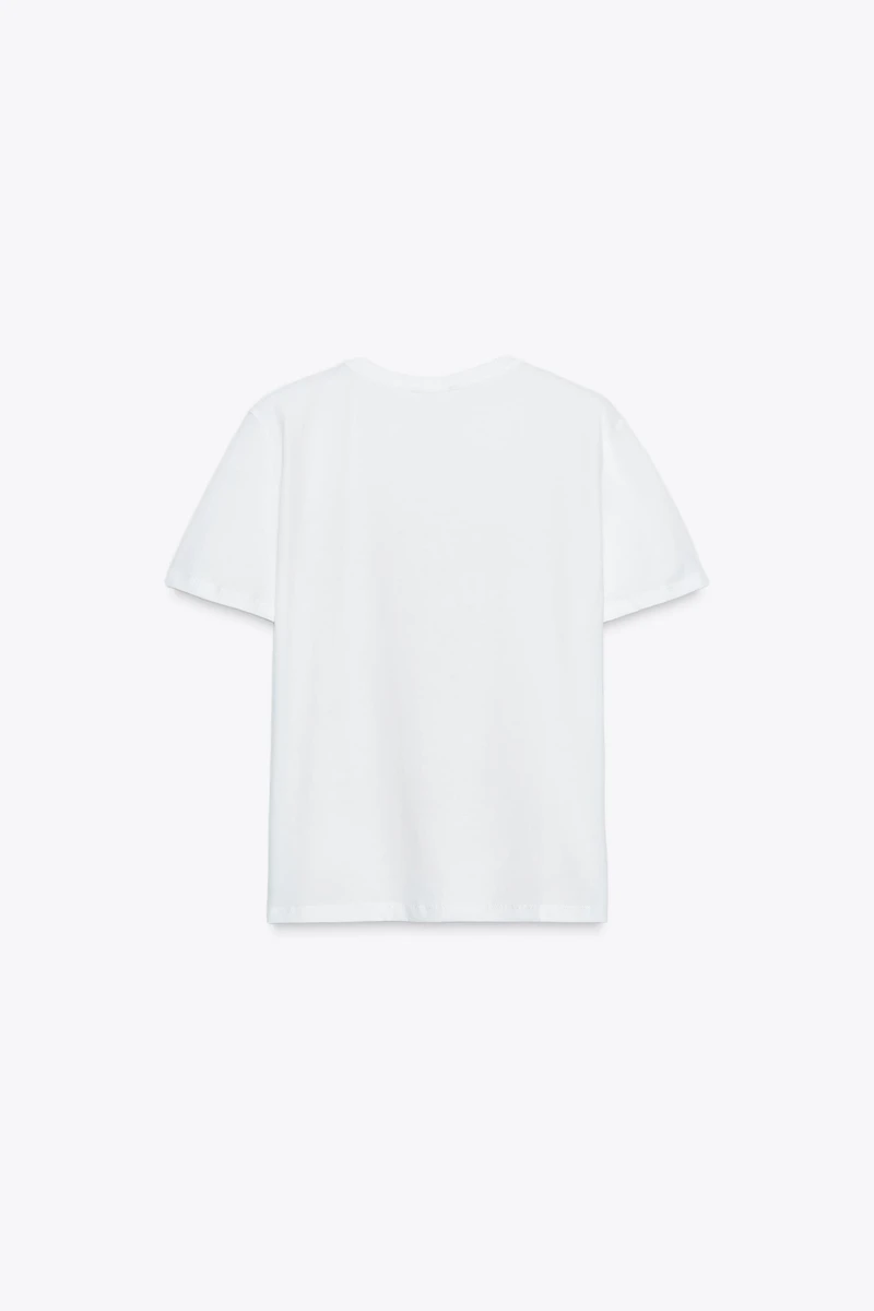 T-SHIRT ESTAMPAGE MÉTALLISÉ