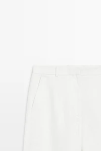 100% linen pants with darts