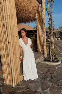 ROBE MI-LONGUE EN GAZE AVEC GODETS