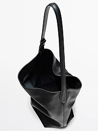Nappa leather bucket bag